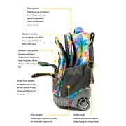 Tilami Colorful Geometric Print Rolling Backpack 18 Inch Wheeled Backpack