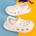 thumbnail image 2 of Gunia Kids Clogs Lightweight Outdoor Summer Beach Play Shoes Casual Footwear Beige Boys Girls Sandals, 2 of 9