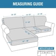 thumbnail image 5 of Sectional Couch Covers 6 Pieces Stretch Sofa Covers for Sectional Sofa Set Separate L Shaped Couch Cover for Both Left/Right Couch, 5 of 6