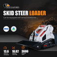 thumbnail image 3 of DigMaster 13.6HP Mini Skid Steer Loader B&S Gasoline Engine Maximum lifting 617lb Compatible Multiple Attachment Farms Yards Forestry and More EPA, 3 of 12