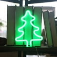 thumbnail image 4 of Neoyler Christmas Tree Neon Lights Indoor Outdoor Decorations with Usb Battery Power for Home Parties Bars Weddings Warm White Led 9.6X7.3in Green, 4 of 5