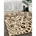 thumbnail image 3 of Ahgly Company Machine Washable Indoor Round Transitional Saddle Brown Area Rugs, 5' Round, 3 of 7