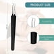 thumbnail image 3 of Set of 3 blackhead tweezers acne bumps stainless steel bumps extraction tool for removing blackheads acne whiteheads acne bend (black), 3 of 4