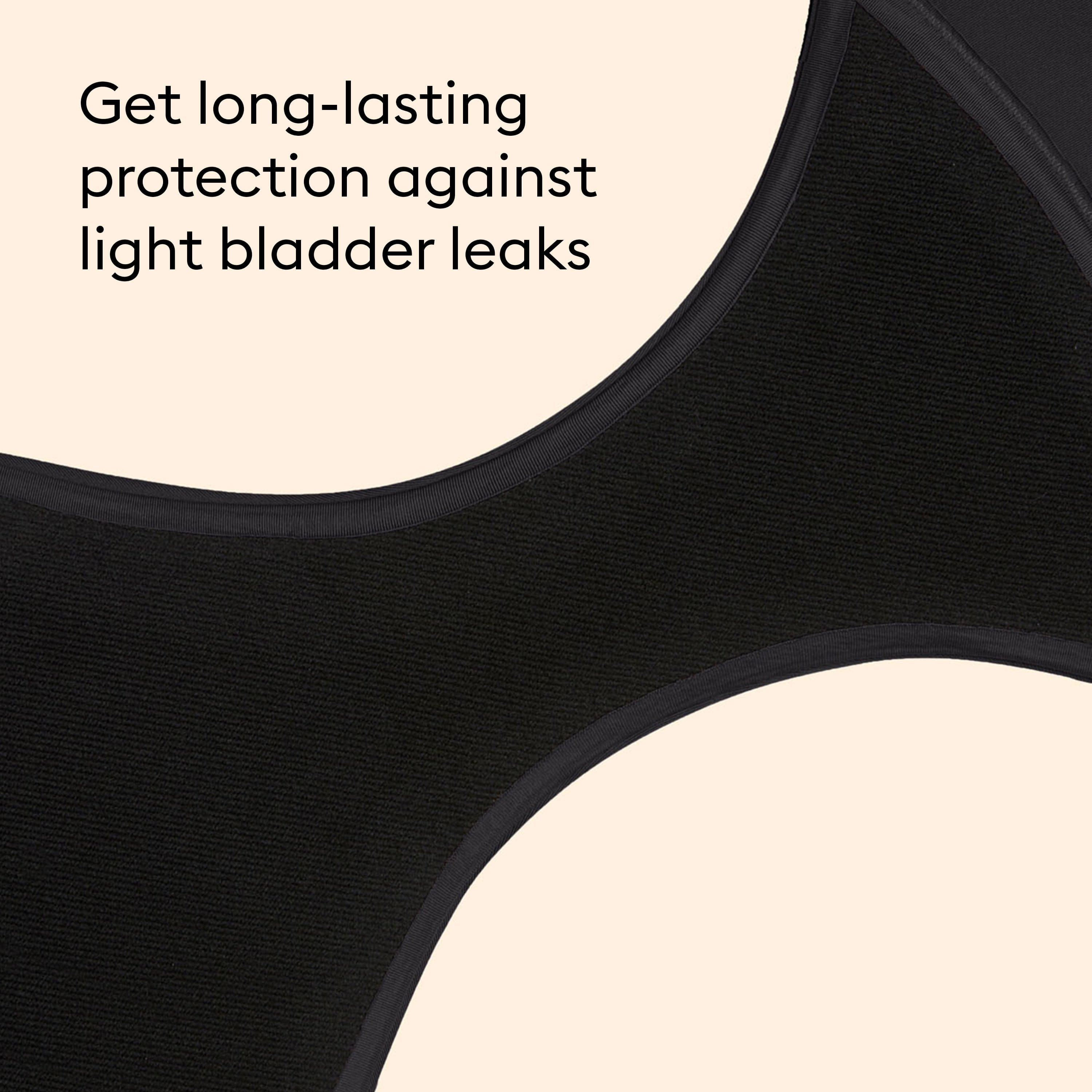 Thinx For All Leaks Light Absorbency Hi-Waist Bladder Leak Underwear, Extra Large, Black