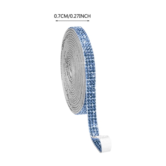 YYKihy Lakes Blue -Adhesive Crystal Rhinestone Ribbon Resin Diamond Ribbon Glitter Rhinestone Sticker Roll DIY