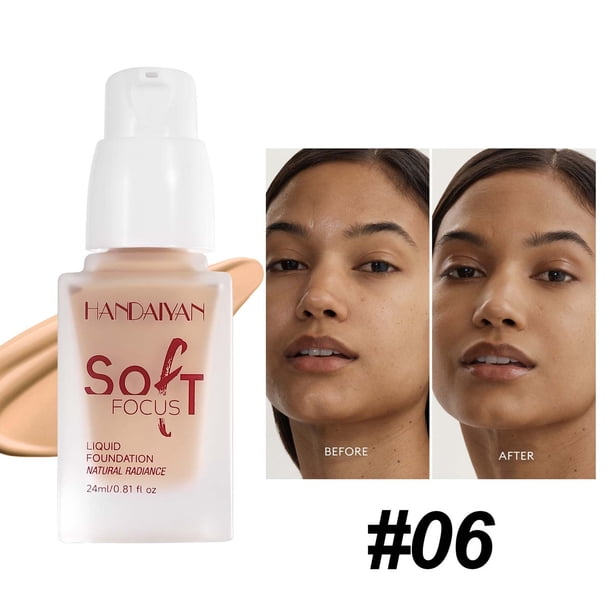 Xihbxyly Base de Maquillaje Líquida, Corrector En Crema de Alta Cobertura, Fórmula Hidratante Ligera, Acabado Mate de Larga Duración, Brillo Impecable, Rutina de Maquillaje Diaria, Presentación En Ca