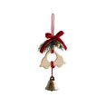 thumbnail image 2 of Qjidjing Christmas Tree Ornaments, Xmas Hanging Wind Chime Pendants with Red Bow, for Xmas Tree, Front Door, Car Interior Decor, 2 of 6