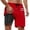 Rouge, variante sur Ediodpoh Maillots de Bain pour Hommes Shorts d'Été Mode Couleur Dégradée Short de Planche à Double Couche avec Poches Shorts de Bain pour Hommes Gris TTTG