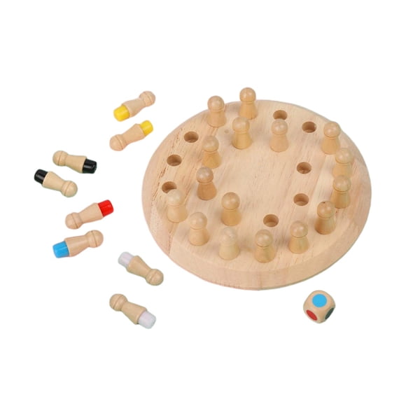 Aprendizaje De Juguetes Sensoriales De Color Juguetes De Madera Para Nios Para Juegos Casuales Nios Adultos Sunnimix Juguetes de memoria de ajedrez