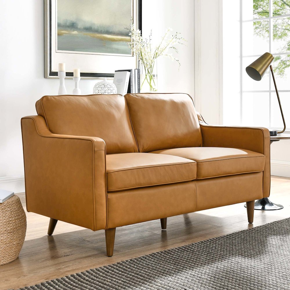 Modway Impart Genuine Leather Loveseat
