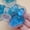A001- blue, variant on Cat Paw Squishy with Glitter Filling and Soft Squeeze Design, 3.5 Inch, Blue Transparent, for Adults, Sensory Toy