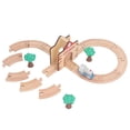 thumbnail image 4 of Juego De Vías De Tren De Madera, Paquete De Expansión Intercambiable, Kits De Ferrocarril De Madera, Aprendizaje Temprano Para Niños, 4 of 7