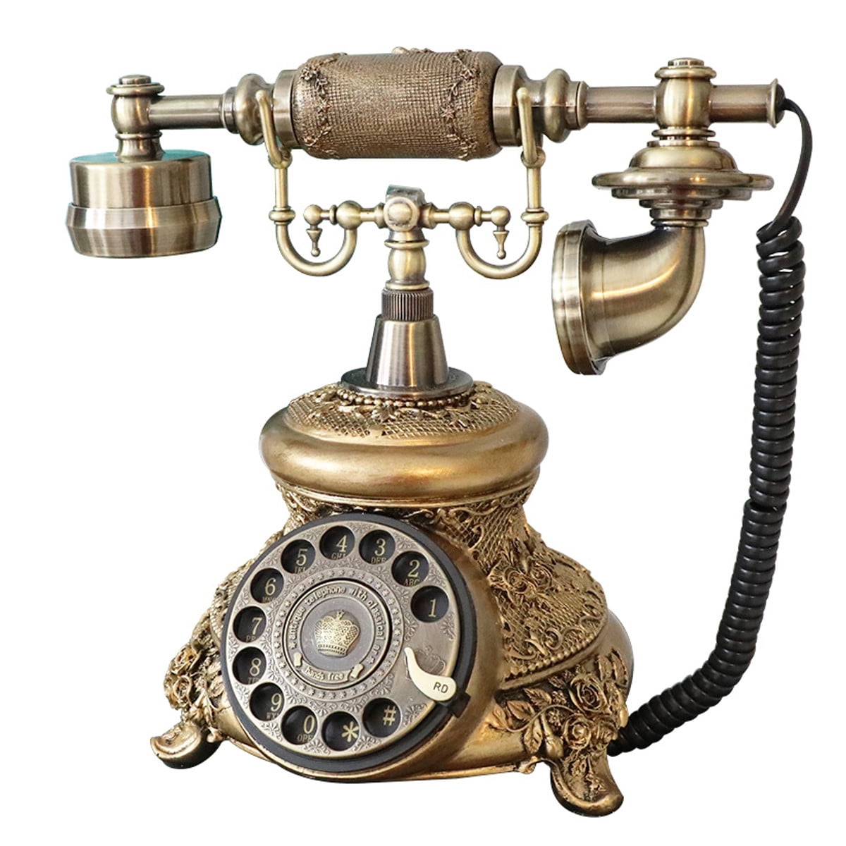 Retro Vintage Rotary Dial Desk Telephone Phone Old Fashioned Princess Desk Telephone Home