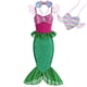 thumbnail image 4 of Vestido de sirena para niñas, disfraz de princesa Ariel para baile de graduación, vestido de cosplay para niñas, vestido informal de verano para fiesta de cumpleaños y Halloween, 4 of 5