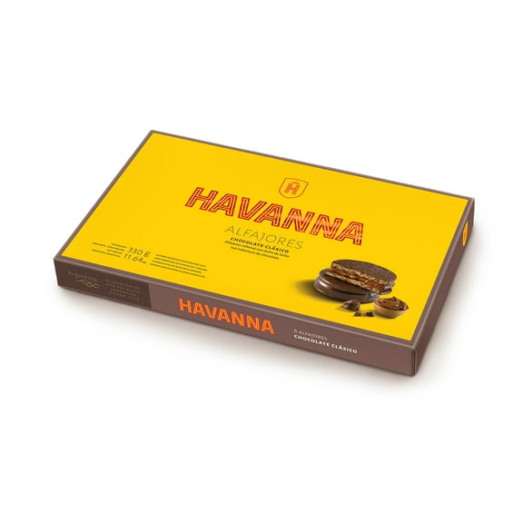 Havanna - Alfajores Milk Chocolate with Dulce de Leche - Package 6 Units - 330gr - 11.64oz