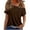 Tops for Women Plus Size-Brown, variant on Homenesgenics Tops for Women Plus Size,Tunic Tops for Women,Crop Tops for Women Women's Solid Color Camisole Sleeveless T-Shirt Loose Tank Tops Blue L