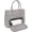 Grey, variant on Women's Vegan Leather Tote Bag with Multiple Pockets and Push-Lock Closure