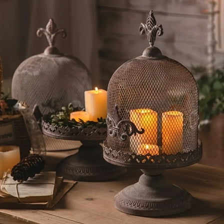 American-style candle holders, metal candlestick decorations, creative holiday candle holders