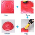 thumbnail image 4 of Bola de masaje semicircular, bola de erizo, bola de yoga, bola de masaje para entrenamiento de equilibrio, (rojo) oso de fresa Electrónica, 4 of 5