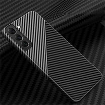 for Samsung Galaxy S23 Phone Case,Slim Hard PC   Soft TPU Lightweight Anti-Scratch Shock Absorption Carbon Fibre Durable Protective Case Wireless Charing Cover for Samsung Galaxy S23, Blacksilver