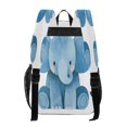 thumbnail image 3 of Large Clear PVC Backpack Heavy Duty See Through Backpack for Adults Work Travel, Blue Elephant Printed 12L, 3 of 8