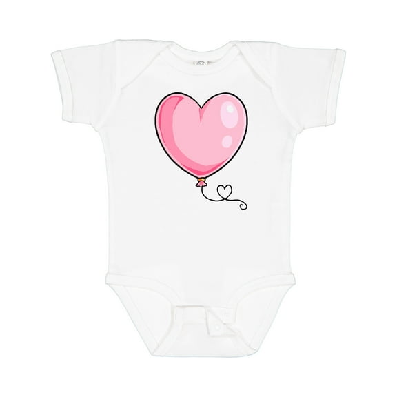 Inktastic Pink Balloon Heart Boys or Girls Baby Bodysuit
