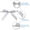 thumbnail image 3 of Unique Bargains 100Pcs Mini Ribbon Bow 3.5' Twist Tie Mini Fabric Satin Ribbon Flower Bows Craft DIY Sewing Bows Light Silver, 3 of 5