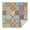 Multicolor Ethnic Floral, variant on Multicolor Ethnic Flower Patchwork Pattern Square Tablecloth,Waterproof Square Table Cover,Wipeable Spillproof Washable Table Cover for Home Kitchen Party Decor 42"X42"(107x107cm)