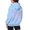 Sky Blue, variant on NinXxx Women's Cancer Prevention Zipper Long Sleeve Pocket Drawstring Hoodie Sky Blue XXL