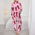 thumbnail image 3 of Pajamas for Women Set - pink cowgirl red boots Western Comfy Long Sleeve Button Up Pajama Sets for Women 2 Piece, Soft Sleepwear Nightwear Pjs Lounge Sets for Women with Pockets, 3 of 6