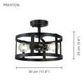 thumbnail image 2 of Xtricity - 2-Light Decorative Ceiling Light, 11.8" Width, From the Preston Collection, Black, 2 of 4