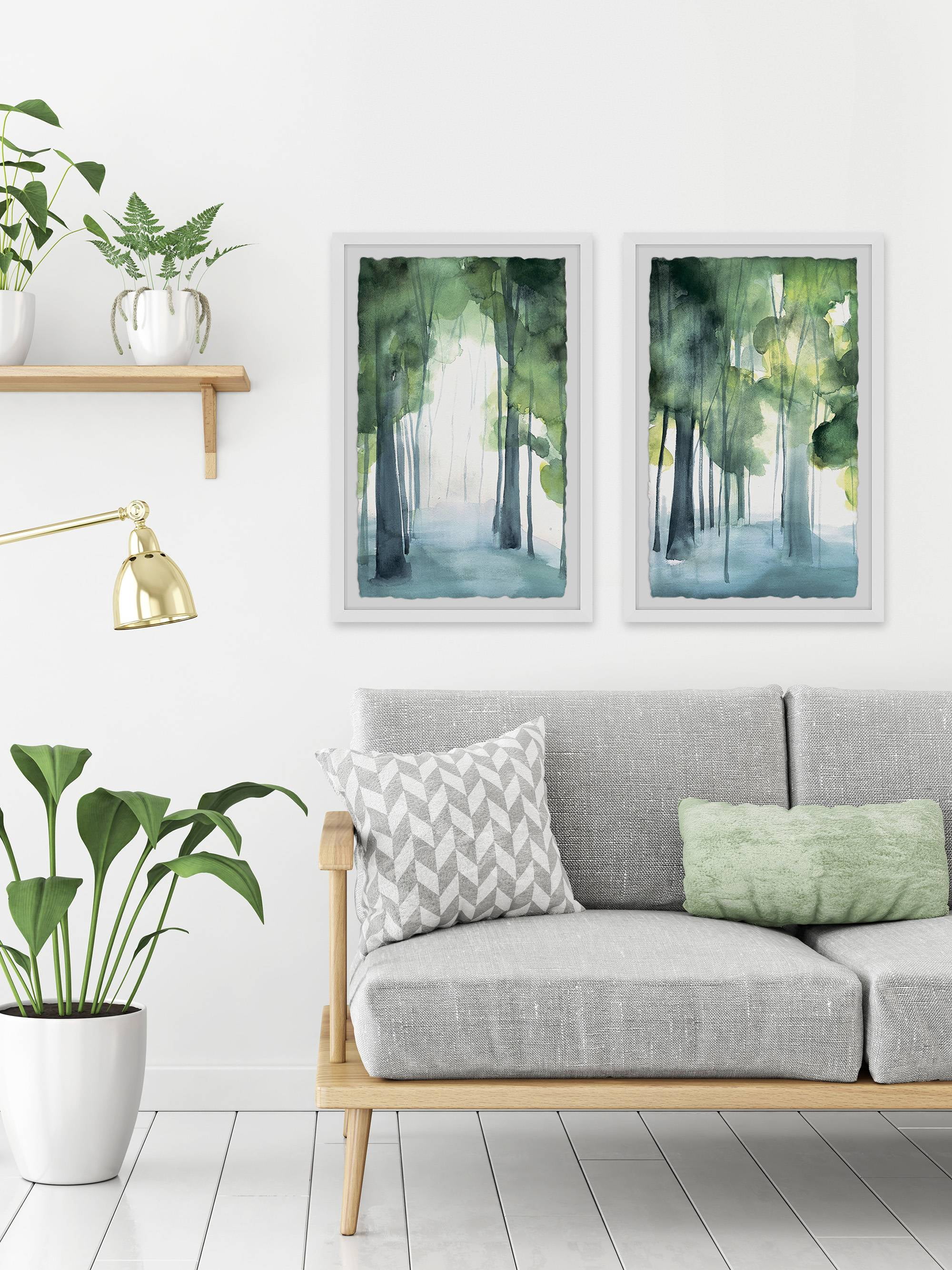 Marmont Hill Through the Haze II Diptych by Christine Lindstrom