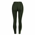 thumbnail image 5 of Elvqul Striped Leggings Pants for Women High Waist Casual Pants Green Workout Stretch Womens Leggings Athletic, 5 of 9