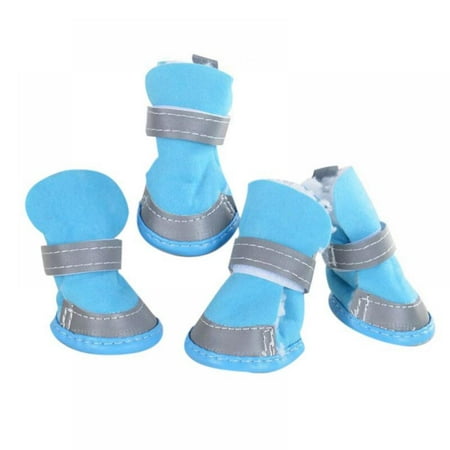 4pcs Winter Pet Dog Shoes Dog Snow Boots Wear-resistant Autumn Winter