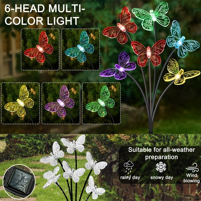 TopLLC Lampe de Sol Combinée Transparente à Fleurs Solaires Led