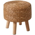 thumbnail image 1 of Taburete otomano YMYNY de hierba marina natural, tejido a mano, 32 cm, 1 of 8