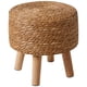 thumbnail image 1 of Taburete otomano YMYNY de hierba marina natural, tejido a mano, 32 cm, 1 of 8