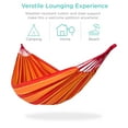 thumbnail image 5 of Best Choice Products 2-Person Brazilian-Style Cotton Double Hammock Bed w/ Portable Carrying Bag - Orange, 5 of 6