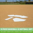 thumbnail image 2 of GoSports Baseball & Softball 5 Piece Base Set - Rubber Field Bases for Kids & Adults, 2 of 4