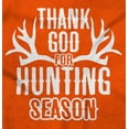 thumbnail image 2 of Thank God For Hunting Season Antlers Unisex Plus Fleece Graphic Sweatshirt Brisco Brands 3X, 2 of 5