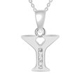 thumbnail image 2 of Clearance! EQWLJWE White Gold Plated Cubic Zirconia Initial Necklace, Letter Dainty Necklaces Jewelry Gifts for Girlfriend Women, 2 of 7