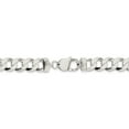 thumbnail image 3 of White Sterling Silver chain Curb Men's 24 in 9.75 mm, 3 of 5