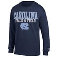 thumbnail image 2 of Men's Champion  Navy North Carolina Tar Heels Track & Field Stack Long Sleeve T-Shirt, 2 of 3