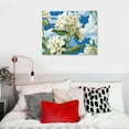 thumbnail image 4 of Nawypu Abstract Flower Pictures Decor Wall Art - White Floral Canvas Print with Gold for Blue Bedroom Bathroom, Framed, 4 of 4