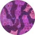 thumbnail image 1 of Ahgly Company Indoor Round Abstract Pink Modern Area Rugs, 6' Round, 1 of 4