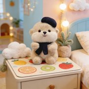 13.8inch Beaver Stuffed Animals, Stuffed Beaver Plush Toys, Birthday Christmas Valentines Day Soft Toys Gifts for Boys Girls (White)