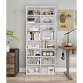 thumbnail image 6 of DVD Tower Storage Rack, 16-Shelf Media Storage Shelves with Adjustable Shelves 8-Tier DVD Stand Tower for Living Room Home Office, 6 of 14