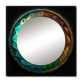 thumbnail image 2 of Designart "Celestial Equations Ancient Mapping II" Astrology Blue Large Square Mirror - Square Bedroom Mirror Printed Wall Decor - Modern Square Printed Wall Mirror Art, 2 of 5