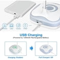 thumbnail image 4 of Lámpara de escritorio, recargable por USB, cuello flexible, protección ocular, 3 niveles de brillo con control táctil, lámpara de mesa para escribir y leer junto a la cama., 4 of 5