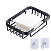wuaynoat Silver Bathroom Vacuum Paste Soap Holder Cup Box Dish Soap Storage Saver Shower Tray Bathroom Accessories Silver